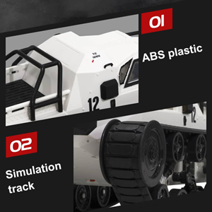  ماشین کنترلی شارژی تانک پلیس آفرود سفید آب و خاک Remote Control Off-Road Police Tank 1:12 -اسباب بازی